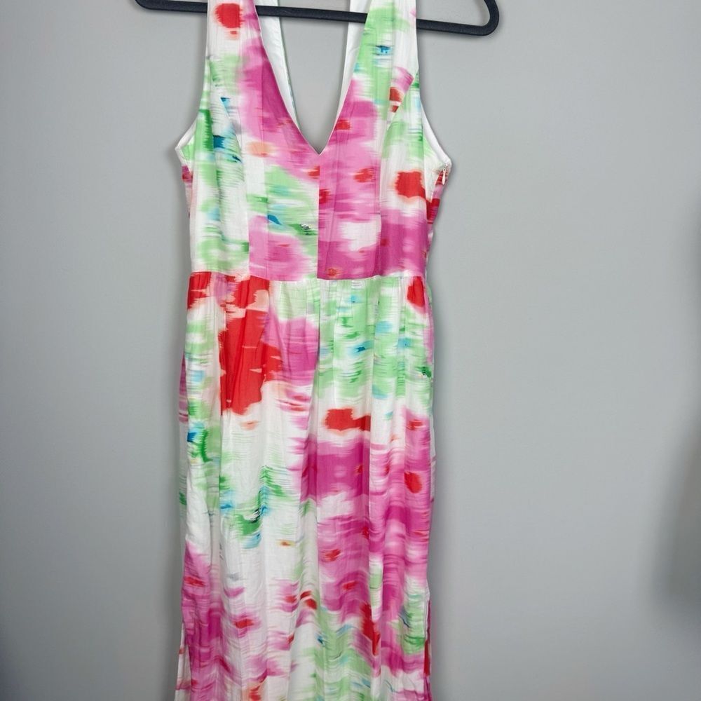 MM COUTURE | Watercolor Full Length Maxi Dress Back Cutout Women’s Size Medium - Picture 2 of 9